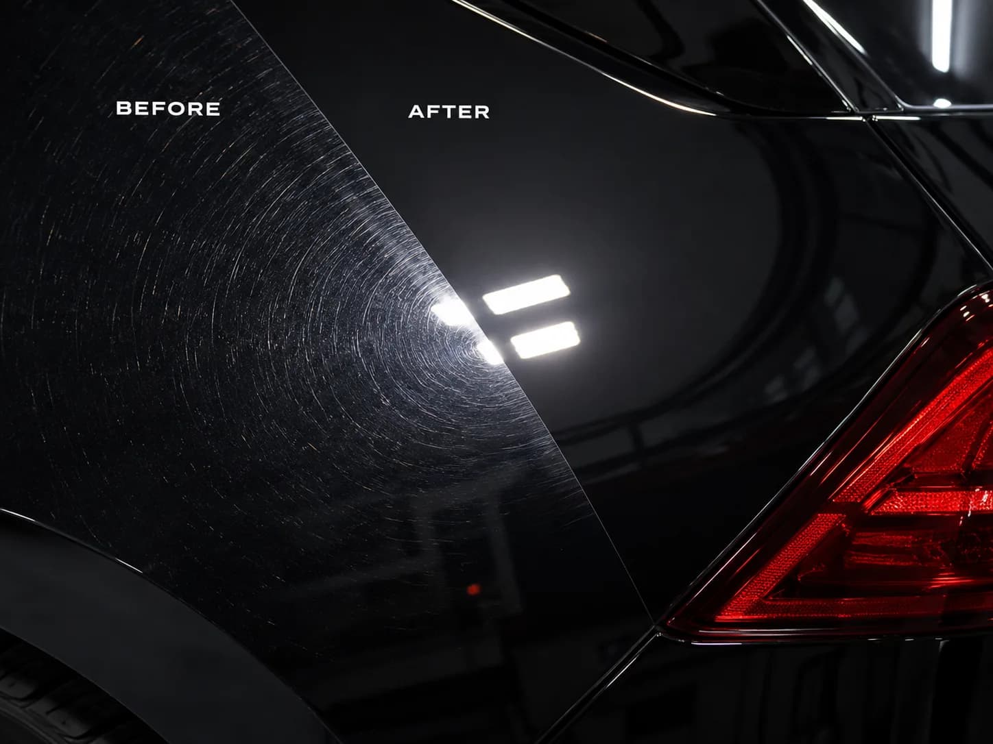 Paint correction finish on dark vehicle — South Yorkshire